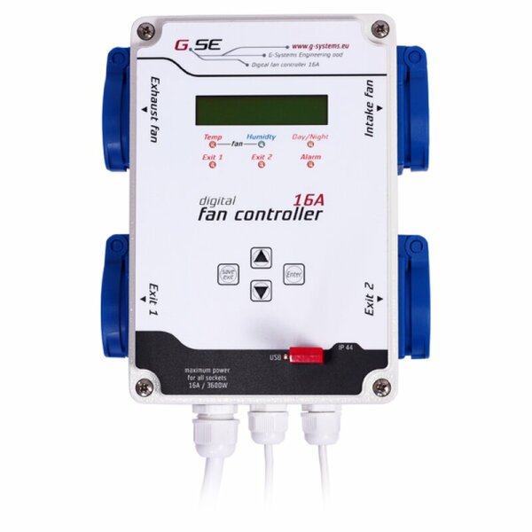 GSE Klimacontroller für Temperatur & Luftfeuchtigkeit 16A - 4 Ausgänge