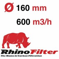 Rhino Pro Aktivkohlefilter 160mm - 600m³/h