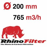 Rhino Pro Aktivkohlefilter 200mm - 765m³/h