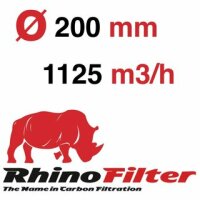 Rhino Pro Aktivkohlefilter 200mm - 1125m³/h